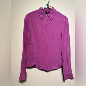 013 F CARRIERE | 100% Silk Pink/purple Blouse